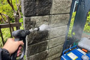 石壁の洗浄